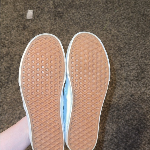 Vans Blue Checkered Slip-On Shoes - Picture 3 of 4